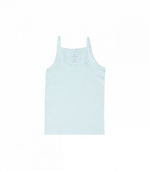 Дитяча однотонна майка на тонких бретельках