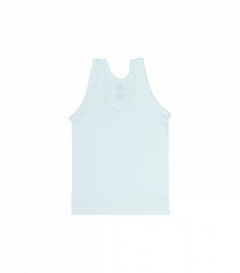 Дитяча однотонна майка на широких бретельках