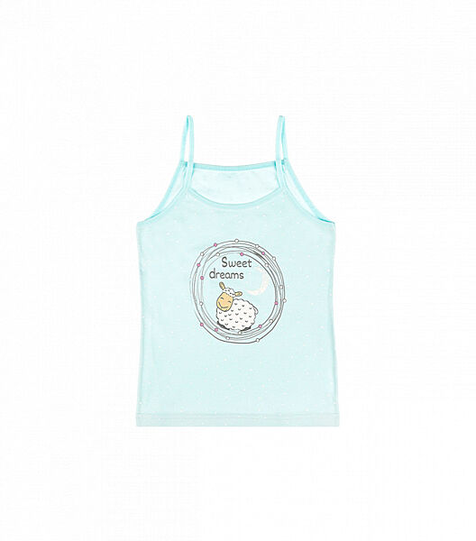 Майка для дівчаток змалюнком на тонких бретельках