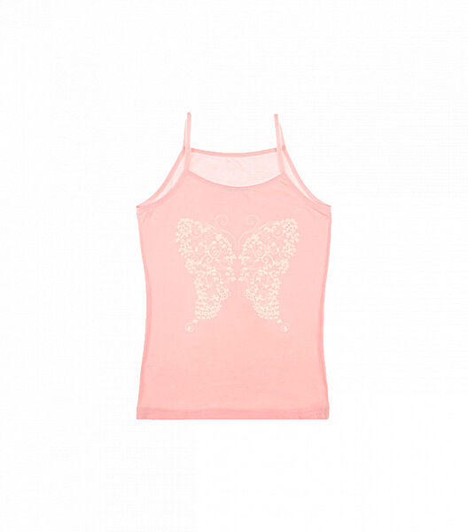Майка на тонких бретельках для дівчинки з малюнком метелика