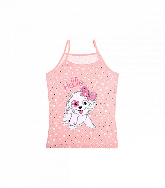 Майка для дівчаток змалюнком на тонких бретельках