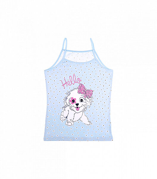 Майка для дівчаток змалюнком на тонких бретельках