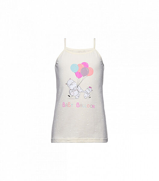 Майка дитяча на тонких бретелях для дівчинки з малюнком