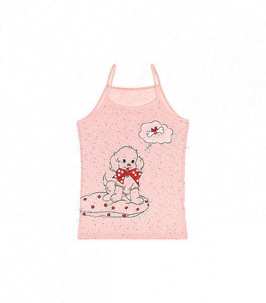 Майка змалюнком для дівчаток на тонких бретельках