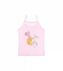 Майка на тонких бретельках змалюнком зайчики