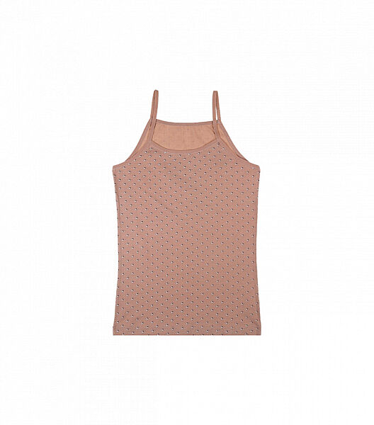 Майка на тонких бретельках для дівчинки з малюнком в зірочки