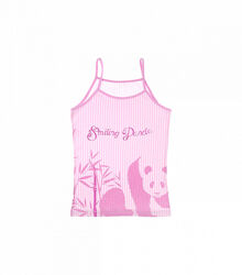 Майка на тонких бретельках для дівчинки з малюнком панди