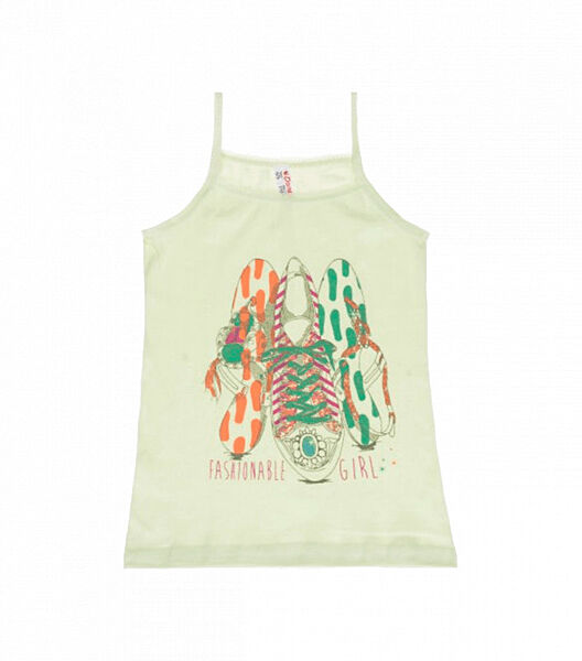 Майка з принтом  для дівчаток на тонких бретелках