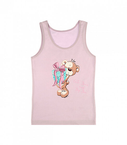 Дитяча майка для дівчатокзпринтом ведмедя