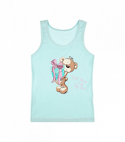 Дитяча майка для дівчатокзпринтом ведмедя