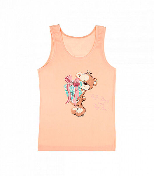 Дитяча майка для дівчатокзпринтом ведмедя