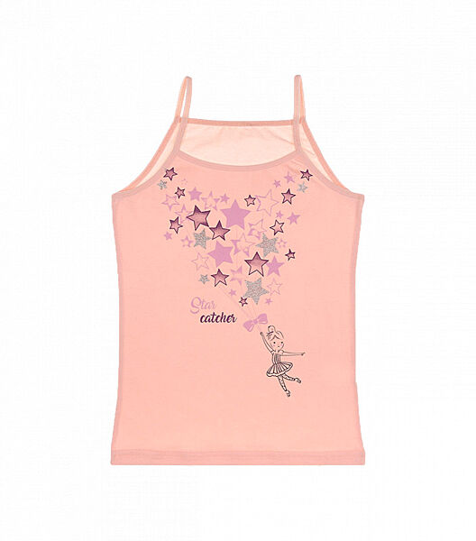 Майка для дівчаток на тонких бретельках з малюнком