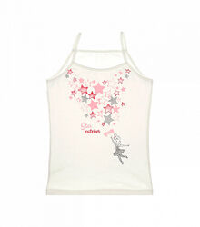 Майка для дівчаток на тонких бретельках з малюнком