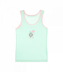 Дитячий майка для дівчатокзпринтом на широких бретельках