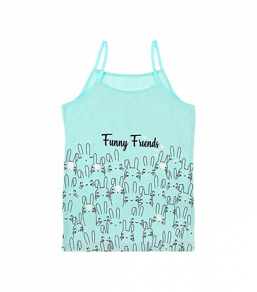 Дитячамайка для дівчатокзмалюнкомна тонких бретельках