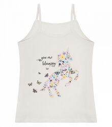 Майка натонкихбретелях зпринтом для дівчаток