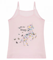 Майка натонкихбретелях зпринтом для дівчаток