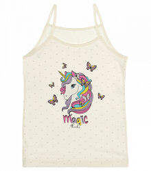 Майка натонкихбретелях для дівчаток зпринтом Єдиноріг