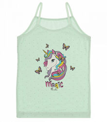 Майка натонкихбретелях для дівчаток зпринтом Єдиноріг