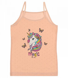 Майка натонкихбретелях для дівчаток зпринтом Єдиноріг