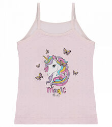 Майка натонкихбретелях для дівчаток зпринтом Єдиноріг