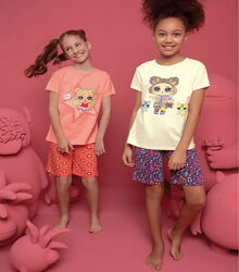 Піжама для дівчинки з коротким рукавом