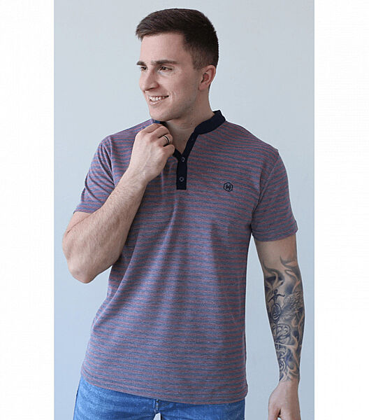 Футболка поло в смужку