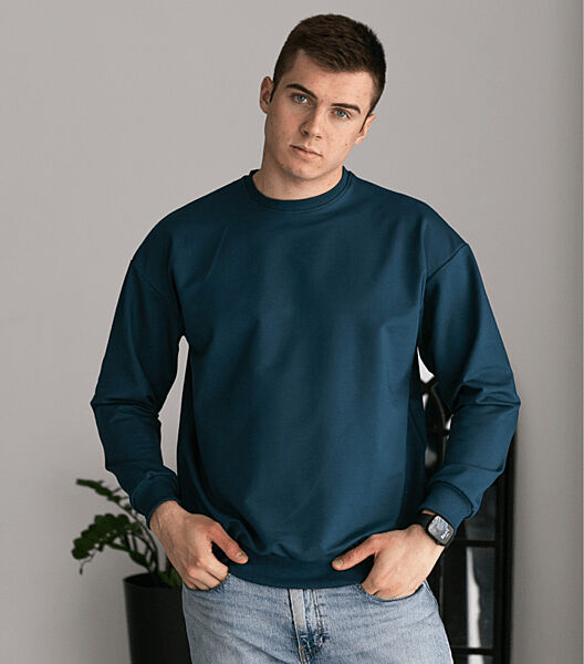 Однотонний світшот зі спущеним плечем