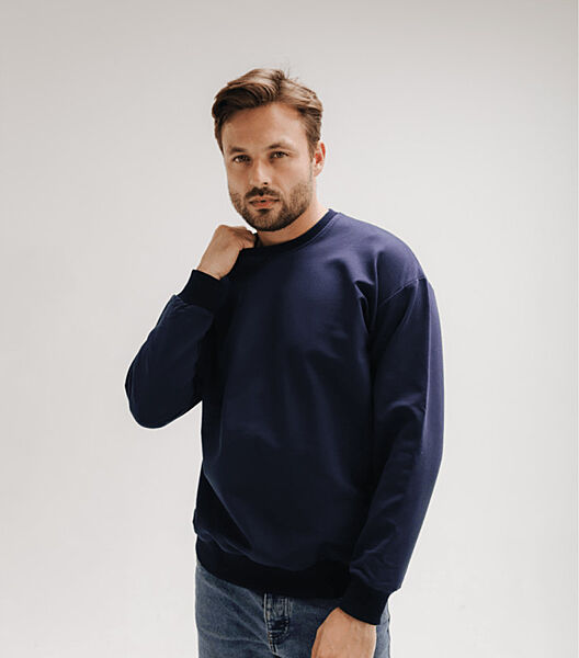 Однотонний світшот зі спущеним плечем