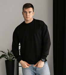 Однотонний світшот зі спущеним плечем