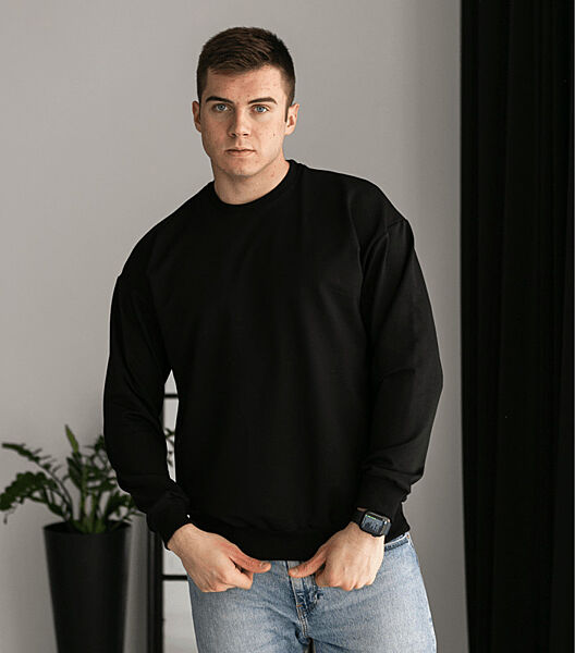 Однотонний світшот зі спущеним плечем