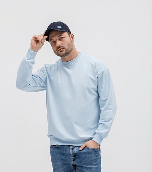 Однотонний світшот зі спущеним плечем