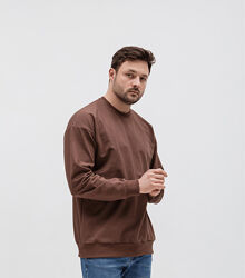 Однотонний світшот зі спущеним плечем