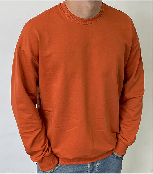 Однотонний світшот зі спущеним плечем