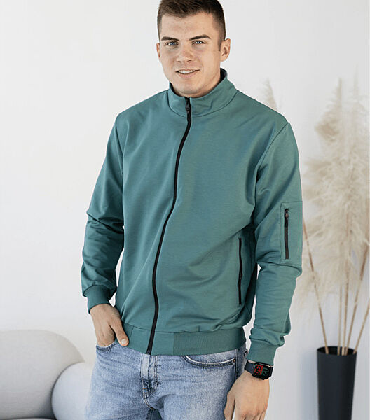 Кофта з блискавкою без капюшона великих розмірів