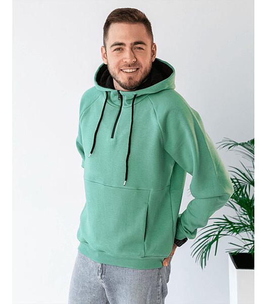 Тепле чоловіче худі з коротким замком