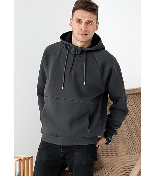 Тепле чоловіче худі з коротким замком