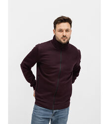 Тепла кофта на замку з накладною кишенею на рукаві