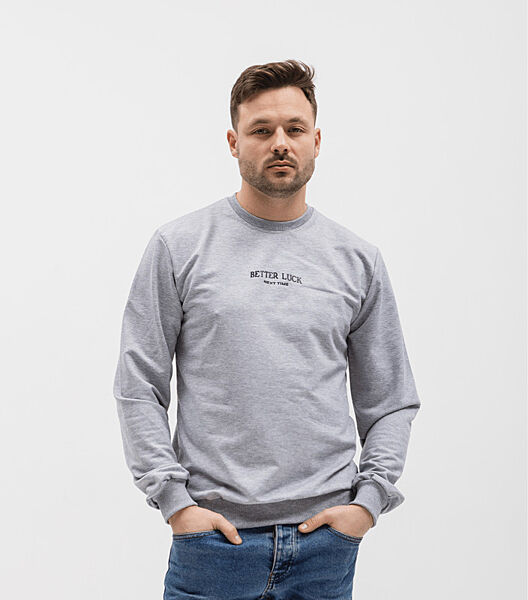 Чоловічий світшот з надписом BETTER LUCK