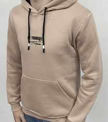 Тепле чоловіче худі з принтом YOURSELF