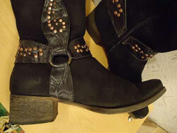 Сапоги ботинки Кожа нубук весна-осень р. 40 Италия