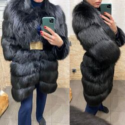 Шуба из натурального меха песца
