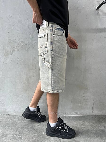 Стильні чоловічі джинсові шорти широкі