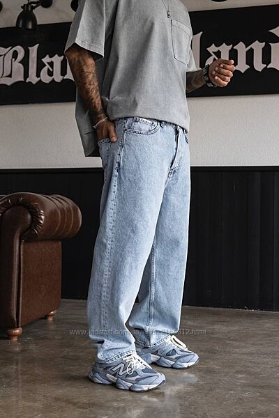 Стильні чоловічі широкі джинси baggy