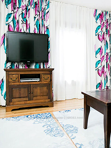 Штори бавовняні, фотоштори, портьєрні фіранки Корольок Птиці Птахи 145х250