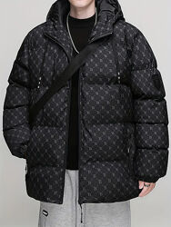 Куртка пуховик принт Balenciaga XXL оверсайз батал