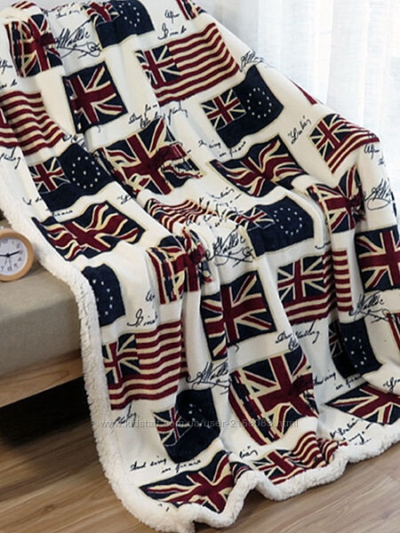 Ковдра Лондон хутряний плед покривало London Microfiber пухнаста подвійна 