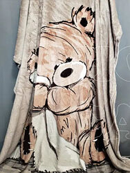 Плед покривало Teddy Bear Microfiber 160x210 ковдра Ведмедик Тедді