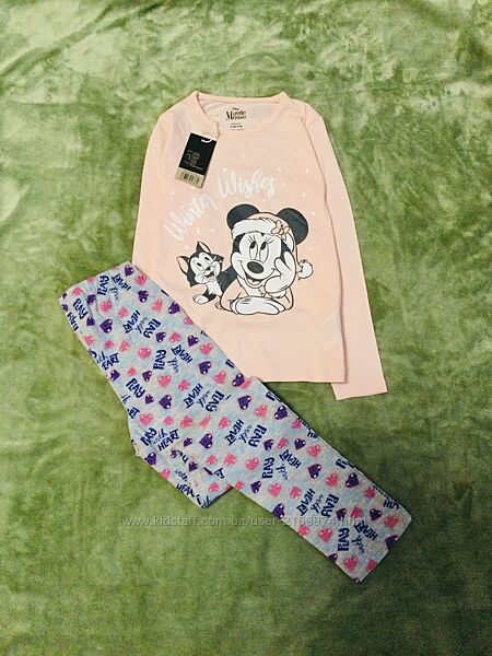 4-6 р. , 110-116 зріст, Disney. Міні Маус Піжама. 100 cotton осінь - зима.