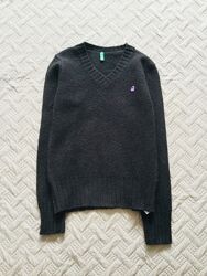 12-14 рок. Benetton. Італія. Светр 100 Вовна, колір Шоколад. школа. стан н